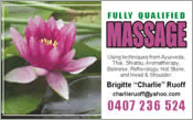 Business card for massage therapist